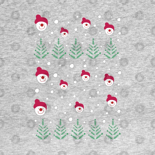 Snowman Christmas trees pattern by CindyS